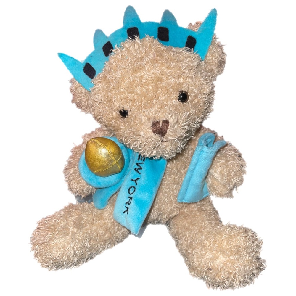 Fiesta Statue Of Liberty NY New York Teddy Bear Crown Torch Plush Stuffed Animal